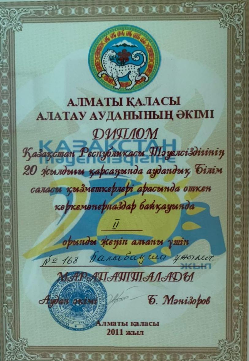 Ұжымның жеткен жетістігі